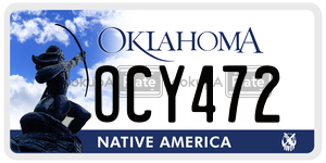 OCY472  license plate in OK