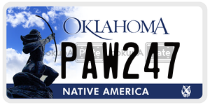 PAW247  license plate in OK