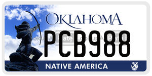 PCB988  license plate in OK