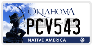 PCV543  license plate in OK