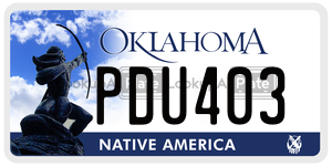 PDU403  license plate in OK