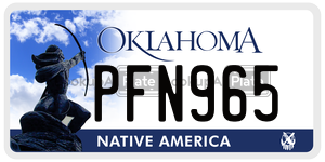 PFN965 license plate in Oklahoma