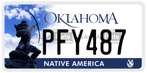 PFY487 license plate in Oklahoma