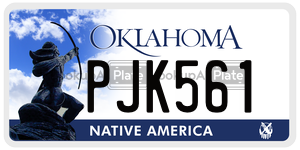 PJK561  license plate in OK