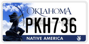 PKH736  license plate in OK