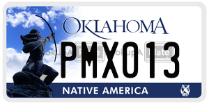 PMX013 license plate in Oklahoma