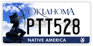 PTT528  license plate in OK