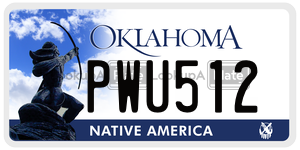 PWU512  license plate in OK