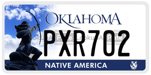 PXR702  license plate in OK
