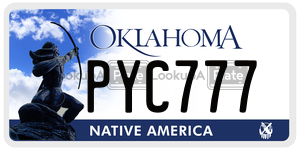 PYC777  license plate in OK