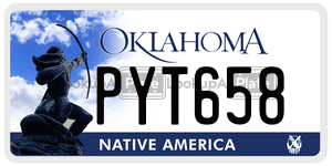 PYT658  license plate in OK