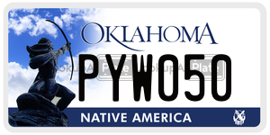 PYW050  license plate in OK