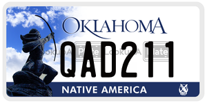QAD211 license plate in Oklahoma