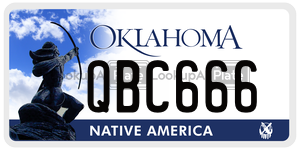 QBC666  license plate in OK