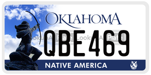 QBE469  license plate in OK