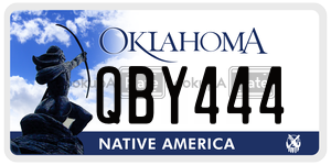 QBY444  license plate in OK