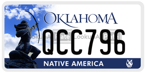 QCC796  license plate in OK