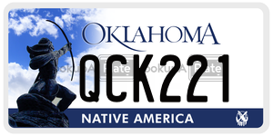 QCK221  license plate in OK