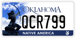 QCR799  license plate in OK