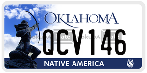 QCV146  license plate in OK
