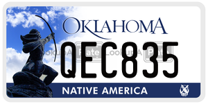 QEC835 license plate in Oklahoma
