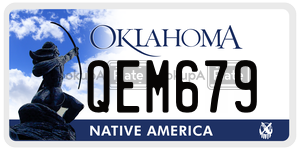 QEM679  license plate in OK