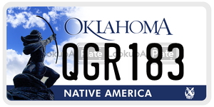 QGR183  license plate in OK