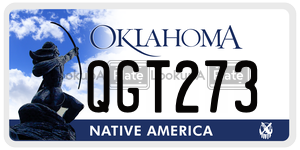 QGT273 license plate in Oklahoma
