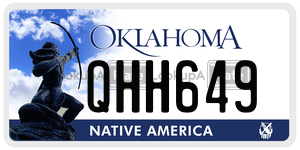 QHH649  license plate in OK