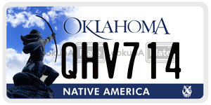 QHV714  license plate in OK