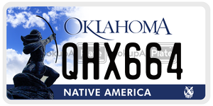 QHX664 license plate in Oklahoma