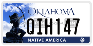 QIH147 license plate in Oklahoma