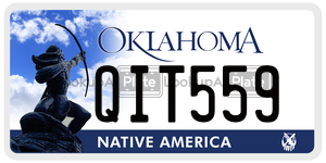 QIT559 license plate in Oklahoma