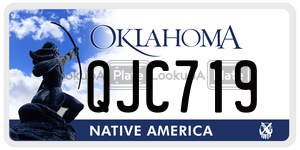 QJC719  license plate in OK