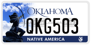 QKG503  license plate in OK