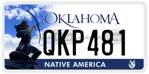 QKP481  license plate in OK