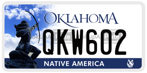 QKW602  license plate in OK