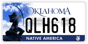 QLH618  license plate in OK