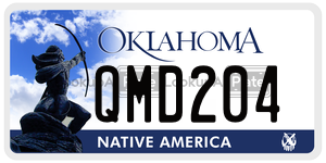 QMD204  license plate in OK
