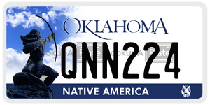 QNN224  license plate in OK