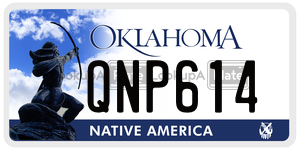 QNP614  license plate in OK