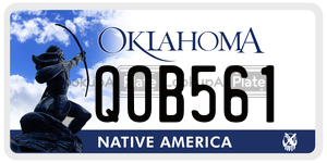 QOB561 license plate in Oklahoma