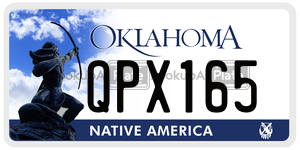 QPX165  license plate in OK