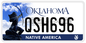 QSH696  license plate in OK