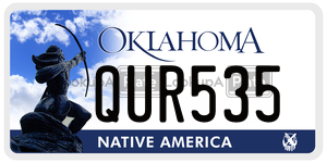 QUR535 license plate in Oklahoma
