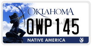 QWP145 license plate in Oklahoma