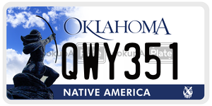 QWY351  license plate in OK