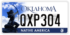 QXP304  license plate in OK