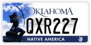 QXR227 license plate in Oklahoma