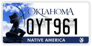QYT961  license plate in OK